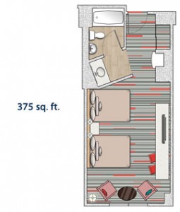 Hard Rock Hotel Standard Room Layout